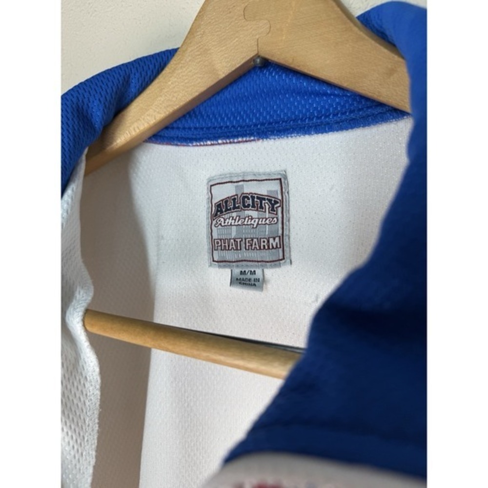 Phat Farm All City Athletiques Red White Blue 1992 Mesh Track Jacket‎ (Men's M) - Picture 7 of 11